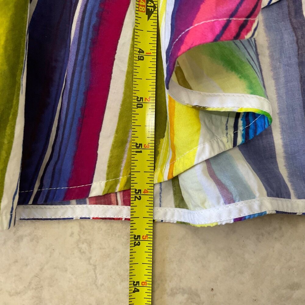 Sara Roka Madlyn Maxi shirt wrap dress 46/US 10 multicolor ruffle Italy pockets - Picture 6 of 13